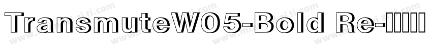 TransmuteW05-Bold Re字体转换